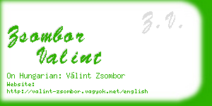 zsombor valint business card